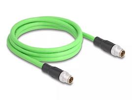 Tinklo kabelis DeLOCK M12 X-koduotas 8 kontaktų vyriškas-į-vyrišką PUR (TPU) 2 m