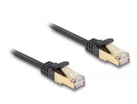 Tinklo kabelis DeLOCK RJ45 plokščias Cat.6A 2m juodas