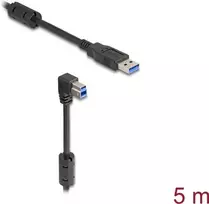 DeLOCK USB laidas Type-A lizdas – Type-B kištukas 90° žemyn 5 m