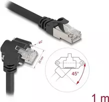 DeLOCK 80917 tinklo kabelis 1m Cat6 S/FTP RJ-45 juodas