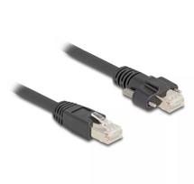 DeLOCK RJ45 kištukas į RJ45 kištuką 1m Cat.6A S/FTP juodas
