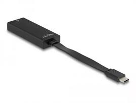DeLOCK 66246 USB-C 3.2 Gen 1 į Gigabit Ethernet RJ45 tinklo adapteris, plonas, ASIX, juodas