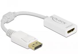Adapteris DisplayPort 1.1 vyriškas į HDMI moteriškas pasyvus baltas DeLOCK 61015