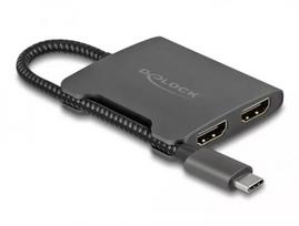 DeLOCK USB Type-C skirstytuvas DP Alt Mode į 2x HDMI MST 4K 60 Hz