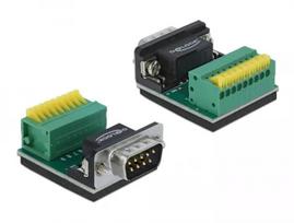 Jungtis DeLOCK 66321 1 x Serial Sub-D 9 1 x 9 kontaktų juoda žalia sidabrinė geltona