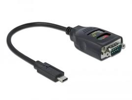 Adapteris USB Type-C į 1 x Serial RS-232 DB9 DeLOCK 64038