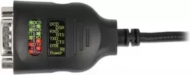 Delock USB Type-A į Serial DB9 adapteris su 9 LED RS-232 testeriu - juodas (90497)