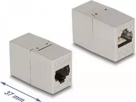 Adapteris RJ45 lizdas į RJ45 lizdą Cat.6A metalinis DeLOCK 87037 (2 vnt.)