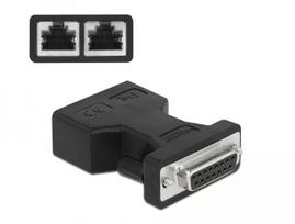 Adapteris DeLOCK D-Sub 15 pin moteriškas į 2 x RJ45 moteriškas AUI 66806
