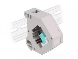Delock 87173 Keystone SC Simplex–SC Simplex adapteris DIN bėgiui, Aqua