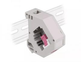 Delock 87182 DIN bėgio Keystone modulis SC Simplex adapteris, violetinis