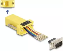 DeLOCK D-Sub 9 kontaktų kištukas į RJ45 lizdą surinkimo rinkinys baltas VGA RJ-45