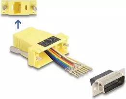 DeLOCK D-Sub 15 pin (moteriška) į RJ45 (moteriška) surinkimo rinkinys, geltonas, VGA RJ-45