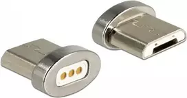 Lyties keitiklis DeLOCK 65929 USB Type Micro-B magnetinė jungtis sidabrinis