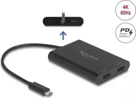 USB Type-C į 2× HDMI 4K 60 Hz adapteris Delock 64309 (DisplayLink)