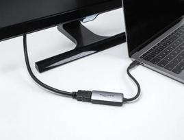 Adapteris DELOCK 64264 USB Type-C į HDMI, DP Alt Mode, 8K 60Hz HDR, 0,17 m, aliuminis, juoda/pilka