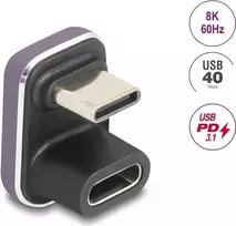 USB-C adapteris DELOCK 60737 180° 40Gbps 240 W – stačiakampis greitų duomenų ir maitinimo adapteris