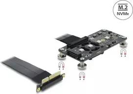 DELOCK PCI Express 3.0 x4 į M.2 Key M adapteris, 10 cm laidas, modelis 64357