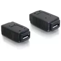 Adapteris USB micro-A+B moteriškas į USB micro-A+B moteriškas DeLOCK 65034 Juodas