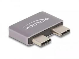 DeLOCK Adapter USB 40Gbps USB Type-C 2 x kištukas į 2 x lizdas, portų apsauga, metalinis