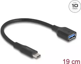 DeLOCK USB adapteris USB Type-C (vyriškas) į Type-A (moteriškas) 10Gbps 19 cm 60 W