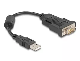 DeLOCK 61549 Serijinis kabelis juodas 0,25 m USB Type-A RS-232