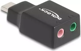 DeLOCK išorinė USB garso kortelė Type-C kištukas į 2×3,5 mm stereo