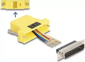 DeLOCK D-Sub 25 kontaktų moteriškas į RJ45 moterišką surinkimo rinkinys geltonas VGA RJ-45