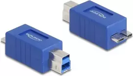 DeLOCK 67215 lyties keitiklis USB Type-B į USB Micro-B mėlynas