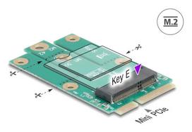 DeLOCK 64338 Vidinis M.2 adapteris Mini PCI Express vyriškas