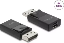 DELOCK adapteris DisplayPort į Mini DisplayPort 8K su HDR ir HDCP palaikymu, vieno gabalo USB kabelis