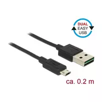 USB laidas DeLOCK 84804 USB 2.0 0,2 m USB A Micro-USB B Juodas