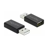 DELOCK USB 2.0 Adapteris Kištukas Type-A į Lizdą Type-A Duomenų Blokatorius