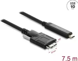 USB laidas DELOCK 83629 — USB-C į Micro-USB B, USB 2.0, 7,5 m, juodas
