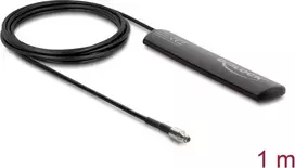 Išorinė LTE antena DELOCK 90711 TS9 vyriška 1,5 dBi kryptinė su 1 m RG-174 kabeliu lipniai montuojama lauke, juoda
