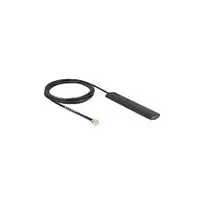 WiFi antena DELOCK 5.8 GHz RP-SMA kištukas kryptinė 3 dBi su 3 m RG-174 kabeliu, juoda, lipni