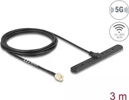 Kryptinė tinklo antena DELOCK 96090 SMA jungtis 3 dBi 0,698–0,96 / 1,71–3,8 GHz 50 Ω linijinė vertikali