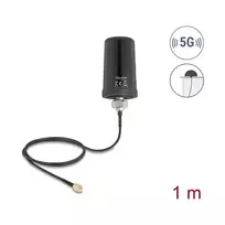 Išorinė antena DELOCK 81473 – 5G LTE, GNSS, Wi‑Fi 6, SMA jungtis, stiprinimas 1,1–4,0 dBi, kryptinė