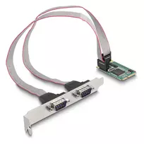 DeLOCK Mini PCIe kortelė pilno dydžio 2 x RS-232 D-Sub 9 kontaktų