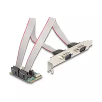DeLOCK 95276 vidinis RS-232 adapteris Mini PCI Express žalias