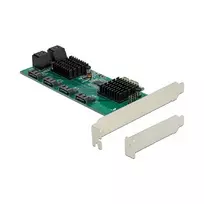 DeLOCK 8 prievadų SATA PCI Express x1 kortelė, žemo profilio formato