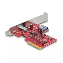 DeLOCK PCI Express x4 kortelė USB 10Gbps Type-C Type-A Low Profile