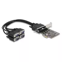 DeLOCK 66324 vidinis RS-232 VGA adapteris PCIe juodas