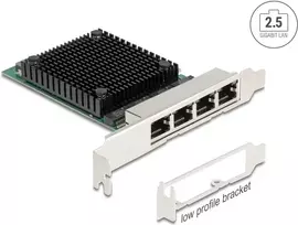 Tinklo plokštė DELOCK PCI Express x4 2.5 Gigabit LAN su 4x RJ45 prievadais