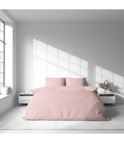 Premium satino patalynės komplektas „Classic pink“ (180x200 cm)