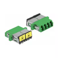 Optiminis skaidulų mova DeLOCK 86902 LC Quad moteriška į LC Quad moteriška vienmodė žalia