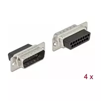 Jungtis DeLOCK 66709 D-Sub 15 kištukas juodas sidabrinis