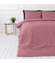 Premium satino patalynės komplektas „Grape sateen“ (180x200 cm)