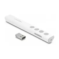 DeLOCK USB lazerinis pristatymo nuotolinis valdiklis baltas belaidis RF USB nano imtuvas