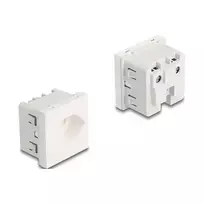 Įžemintas kištukinis lizdas DELOCK Easy 45 T13 Šveicarija 45×45 mm, 250 V / 10 A, baltas